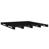 Pallet Bed without Mattress Black 135x190 cm Solid Wood