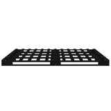 Pallet Bed without Mattress Black 135x190 cm Solid Wood