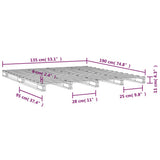 Pallet Bed without Mattress Black 135x190 cm Solid Wood