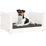 Dog Bed White 55.5x45.5x28 cm Solid Pine Wood - Top-Down View