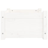 Dog Bed White 55.5x45.5x28 cm Solid Pine Wood - Rear View