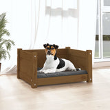 Dog Bed Honey Brown 55.5x45.5x28 cm Solid Pine Wood - Side View