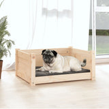 Dog Bed 65.5x50.5x28 cm Solid Pine Wood - Side View