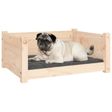 Dog Bed 65.5x50.5x28 cm Solid Pine Wood - Top-Down View