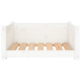 Dog Bed White 65.5x50.5x28 cm Solid Pine Wood