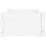 Dog Bed White 65.5x50.5x28 cm Solid Pine Wood