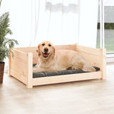 Dog Bed 75.5x55.5x28 cm Solid Pine Wood - Side View