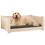 Dog Bed 75.5x55.5x28 cm Solid Pine Wood - Top-Down View