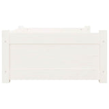 Dog Bed White 75.5x55.5x28 cm Solid Pine Wood