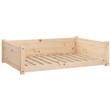 Dog Bed 95.5x65.5x28 cm Solid Pine Wood - Front View