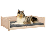 Dog Bed 95.5x65.5x28 cm Solid Pine Wood - Top-Down View