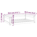 Dog Bed 95.5x65.5x28 cm Solid Pine Wood - Low Angle