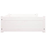 Dog Bed White 95.5x65.5x28 cm Solid Pine Wood - Rear View