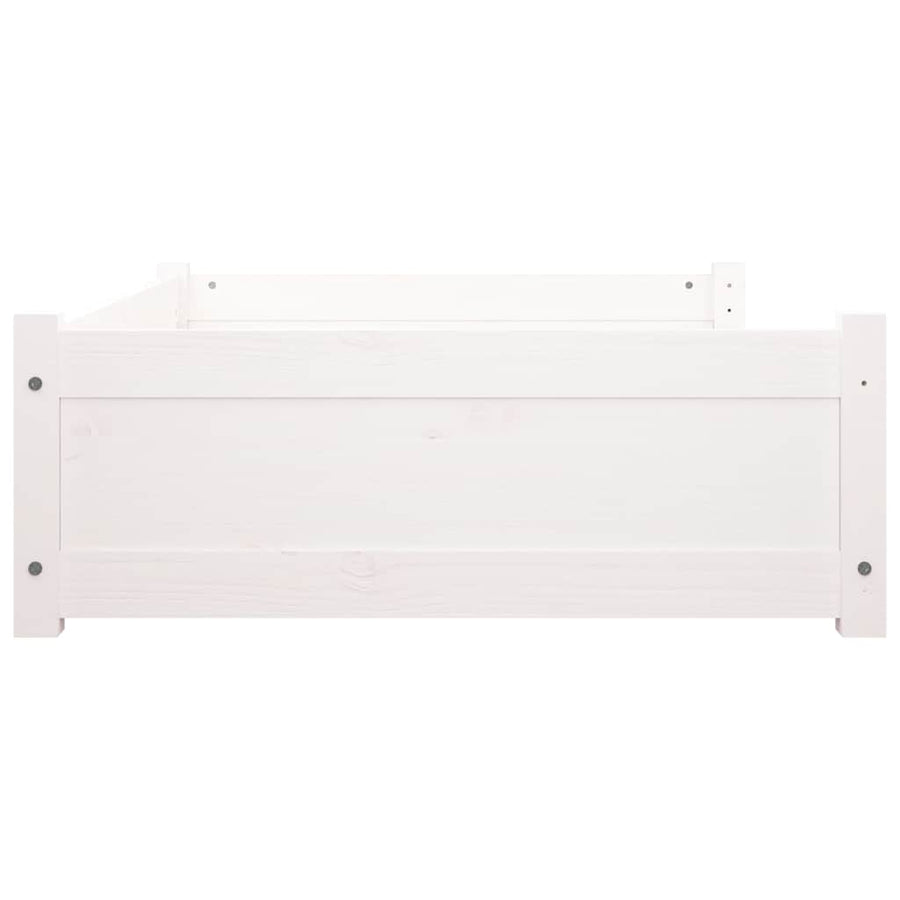 Dog Bed White 95.5x65.5x28 cm Solid Pine Wood