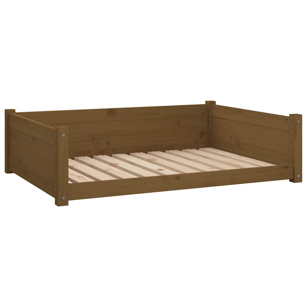Dog Bed Honey Brown 95.5x65.5x28 cm Solid Pine Wood