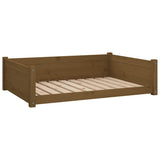 Dog Bed Honey Brown 95.5x65.5x28 cm Solid Pine Wood - Front View