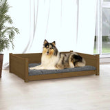 Dog Bed Honey Brown 95.5x65.5x28 cm Solid Pine Wood
