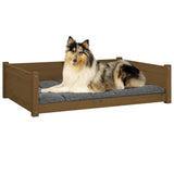 Dog Bed Honey Brown 95.5x65.5x28 cm Solid Pine Wood - Top-Down View