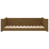 Dog Bed Honey Brown 95.5x65.5x28 cm Solid Pine Wood - 45-Degree Angle