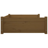 Dog Bed Honey Brown 105.5x75.5x28 cm Solid Pine Wood - Rear View