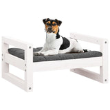 Dog Bed White 55.5x45.5x28 cm Solid Pine Wood - Top-Down View