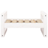 Dog Bed White 55.5x45.5x28 cm Solid Pine Wood - 45-Degree Angle