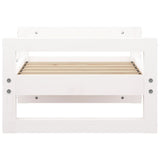 Dog Bed White 55.5x45.5x28 cm Solid Pine Wood - Rear View