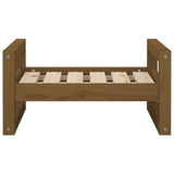 Dog Bed Honey Brown 55.5x45.5x28 cm Solid Pine Wood - 45-Degree Angle