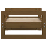 Dog Bed Honey Brown 55.5x45.5x28 cm Solid Pine Wood - Rear View