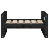Dog Bed Black 55.5x45.5x28 cm Solid Pine Wood - 45-Degree Angle