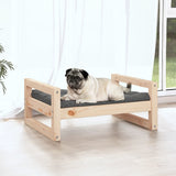 Dog Bed 65.5x50.5x28 cm Solid Pine Wood - Side View