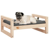 Dog Bed 65.5x50.5x28 cm Solid Pine Wood - Top-Down View