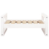 Dog Bed White 65.5x50.5x28 cm Solid Pine Wood - 45-Degree Angle
