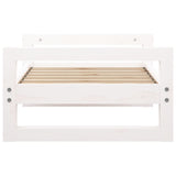 Dog Bed White 65.5x50.5x28 cm Solid Pine Wood - Rear View