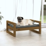 Dog Bed Honey Brown 65.5x50.5x28 cm Solid Pine Wood - Side View