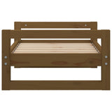 Dog Bed Honey Brown 65.5x50.5x28 cm Solid Pine Wood - Rear View