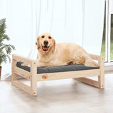 Dog Bed 75.5x55.5x28 cm Solid Pine Wood - Side View