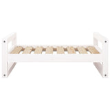 Dog Bed White 75.5x55.5x28 cm Solid Pine Wood - 45-Degree Angle