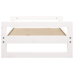 Dog Bed White 75.5x55.5x28 cm Solid Pine Wood