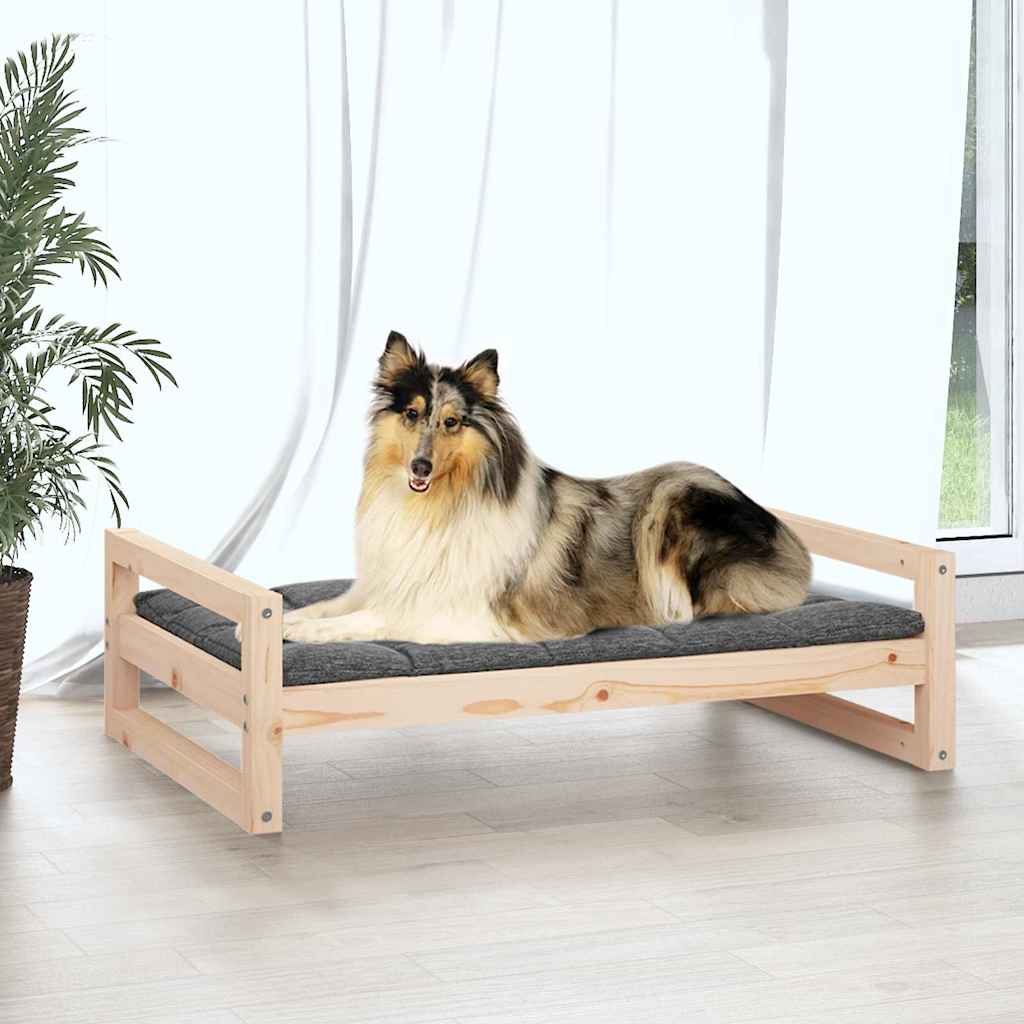 Dog Bed 95,5x65,5x28 cm Solid Pine Wood