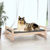 Dog Bed 95,5x65,5x28 cm Solid Pine Wood