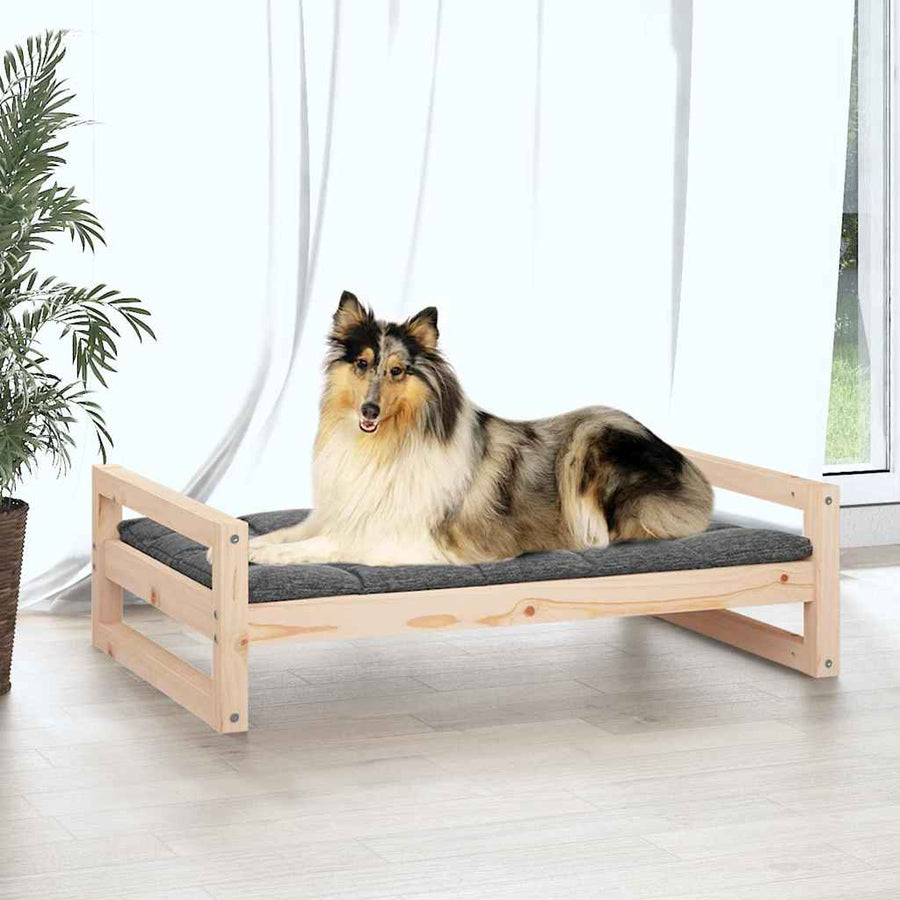 Dog Bed 95,5x65,5x28 cm Solid Pine Wood