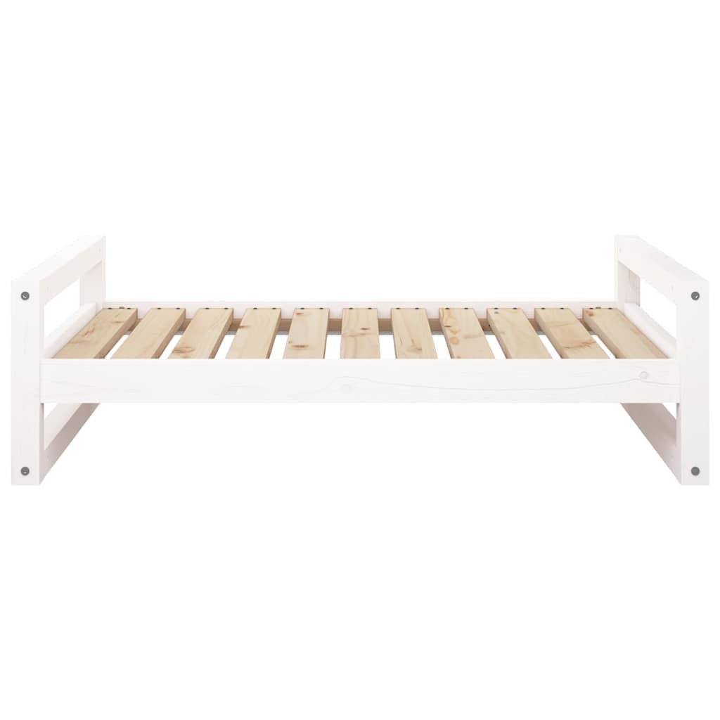Dog Bed White 95.5x65.5x28 cm Solid Pine Wood