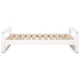 Dog Bed White 95.5x65.5x28 cm Solid Pine Wood
