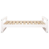Dog Bed White 95.5x65.5x28 cm Solid Pine Wood - 45-Degree Angle