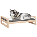 Dog Bed 105.5x75.5x28 cm Solid Pine Wood - Top-Down View