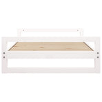 Dog Bed White 105,5x75,5x28 cm Solid Pine Wood