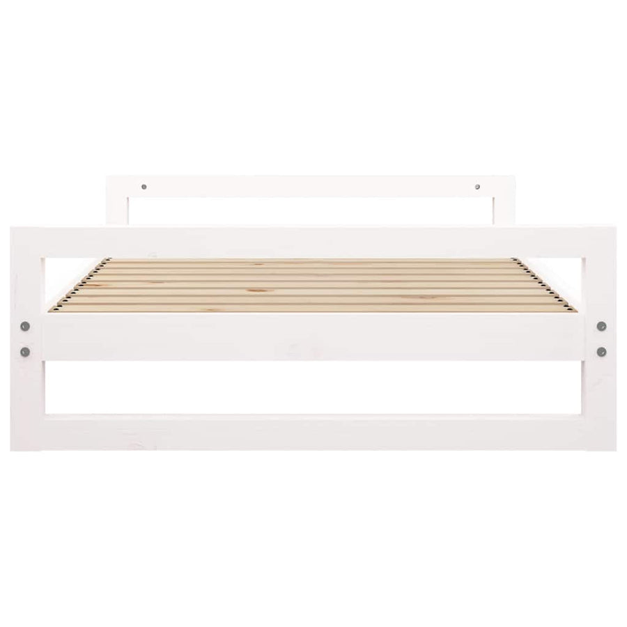Dog Bed White 105,5x75,5x28 cm Solid Pine Wood