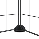 8-Panel Pet Cage with Door Black 70x70x35 cm Steel