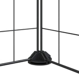 12-Panel Pet Cage with Door Black 105x105x35 cm Steel